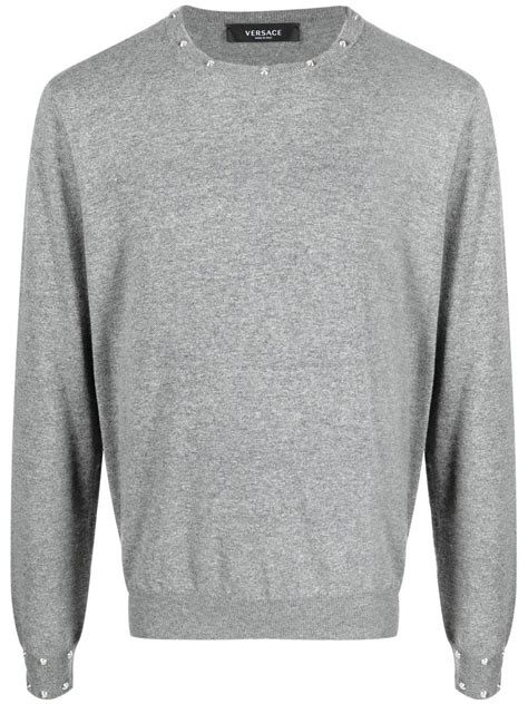 versace collection crew neck jumper|versace hoodie men's sale.